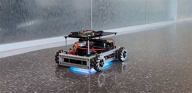 Minimec, an omnidirectional vehicle designed by Maximiliano Palay (MSR '24)