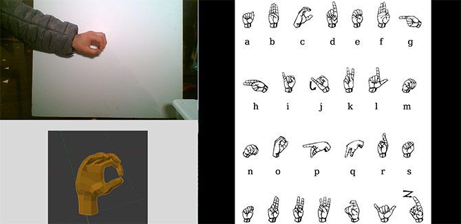 Ahalya Mandana's application uses machine learning and computer vision to help children learn sign language.