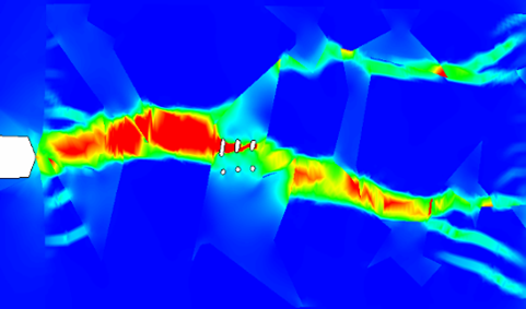 Crack propagation in heterogeneous materials